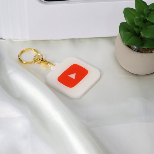 NFC Keychain with Youtube Logo – Smart Social Media Tag